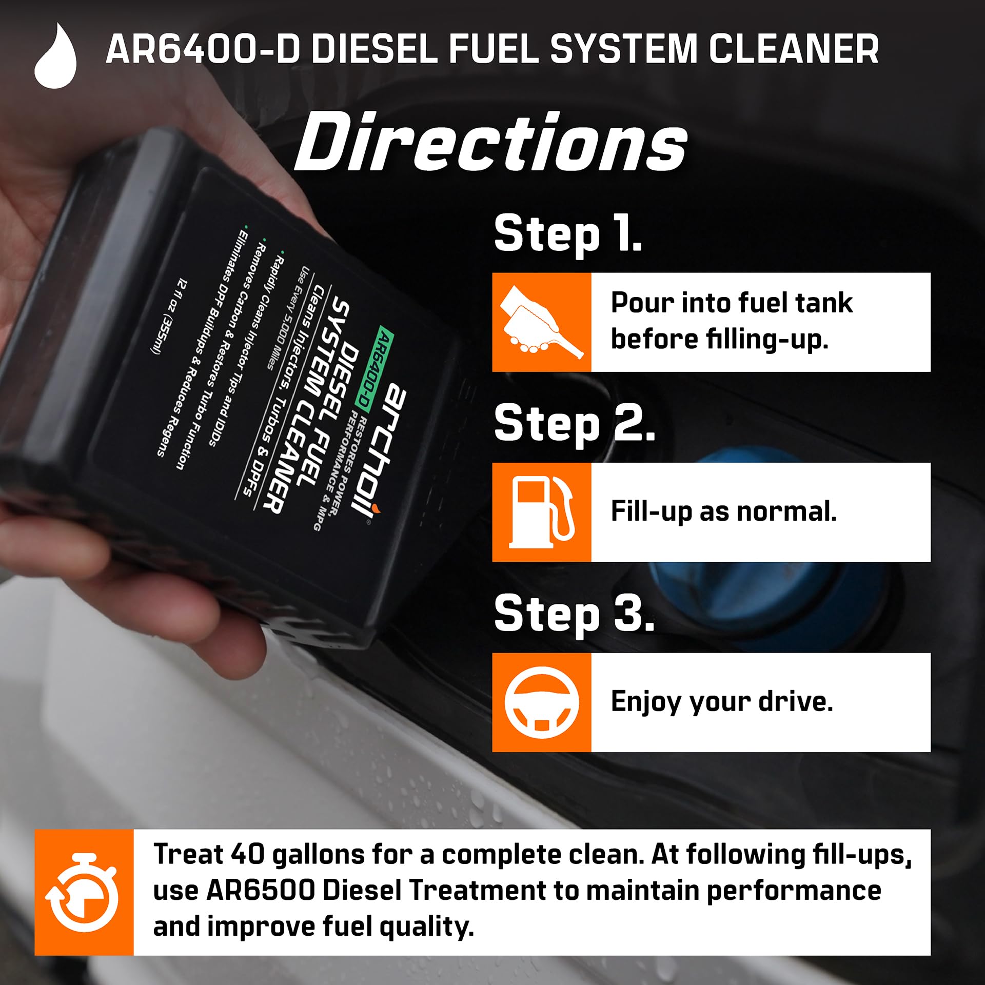 Archoil used on a work truck illustrating improved performance and reliability