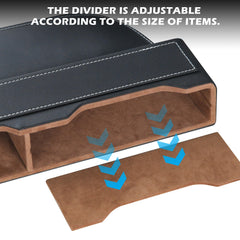 Arcoche installed driver-side blocking seat gap keeping phone and keys accessible