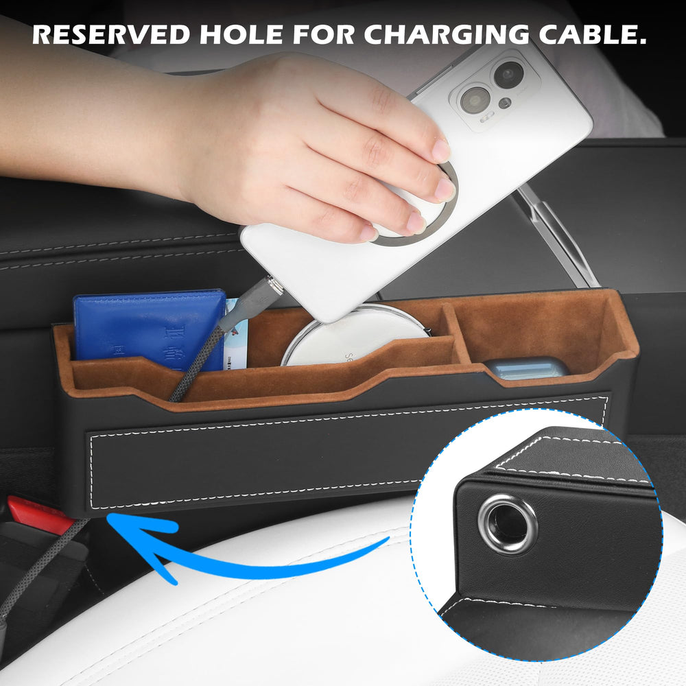 Arcoche in car interior during road trip showing organized cabin and convenience