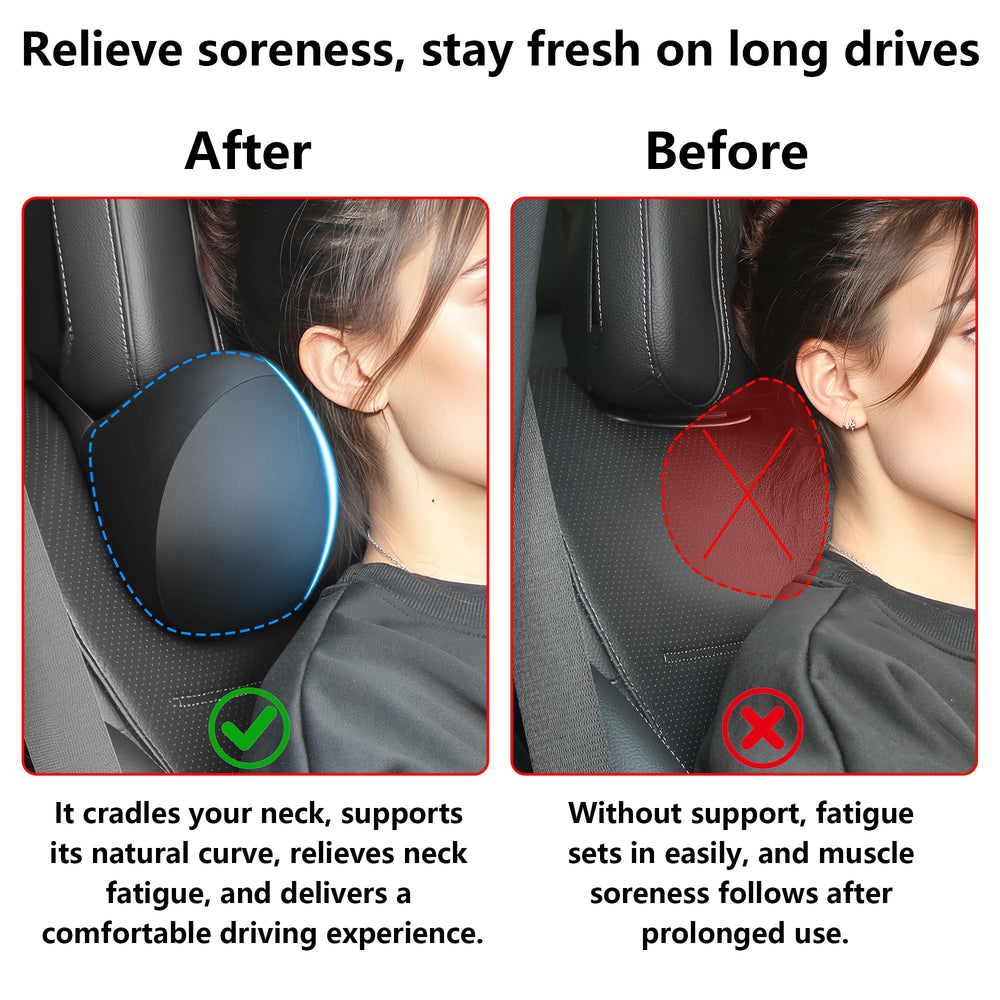 Arcoche two pillows placed in backseat showing shared passenger comfort