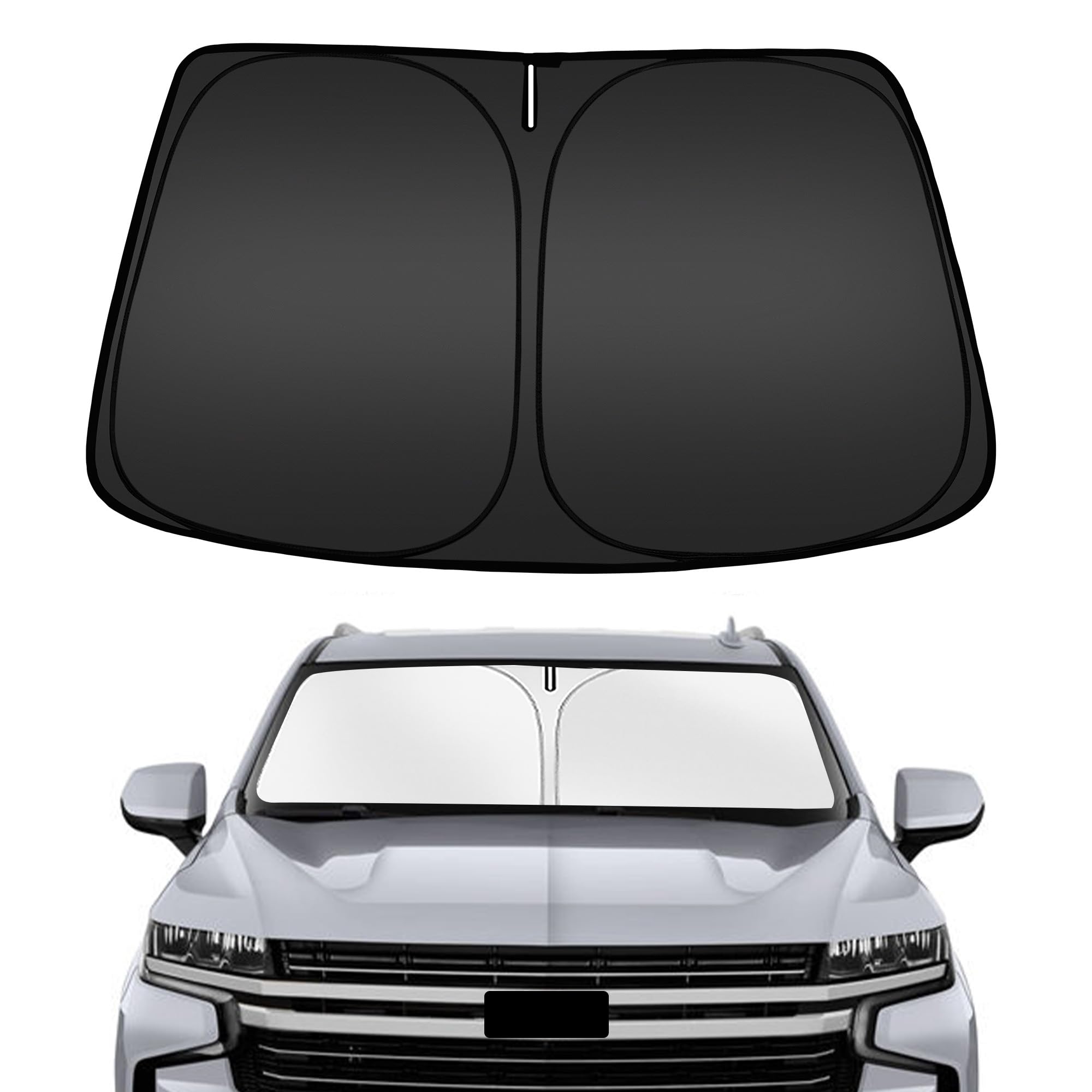 ARISMOTOR front coverage on Chevy Tahoe windshield showing full protection benefits