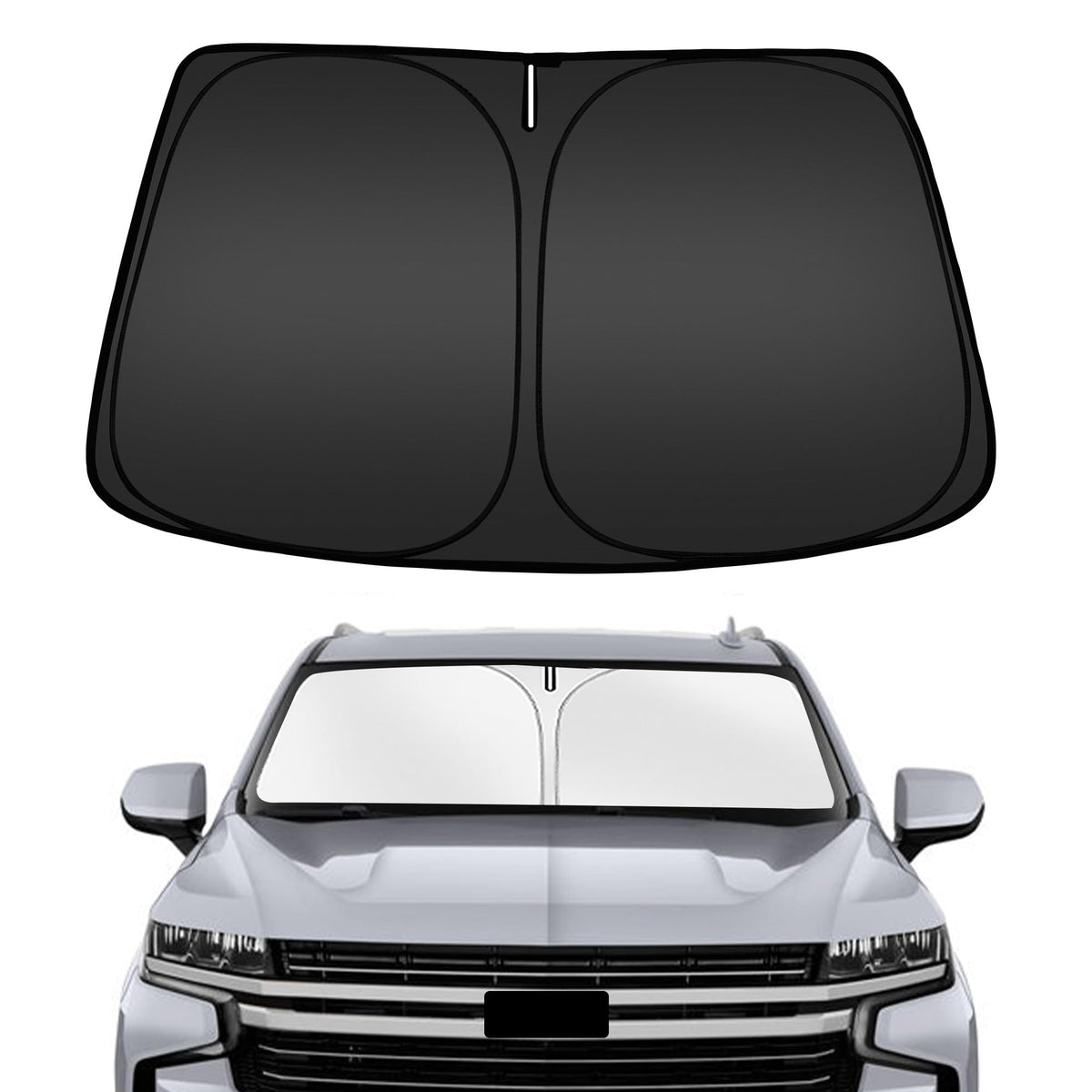 ARISMOTOR front coverage on Chevy Tahoe windshield showing full protection benefits