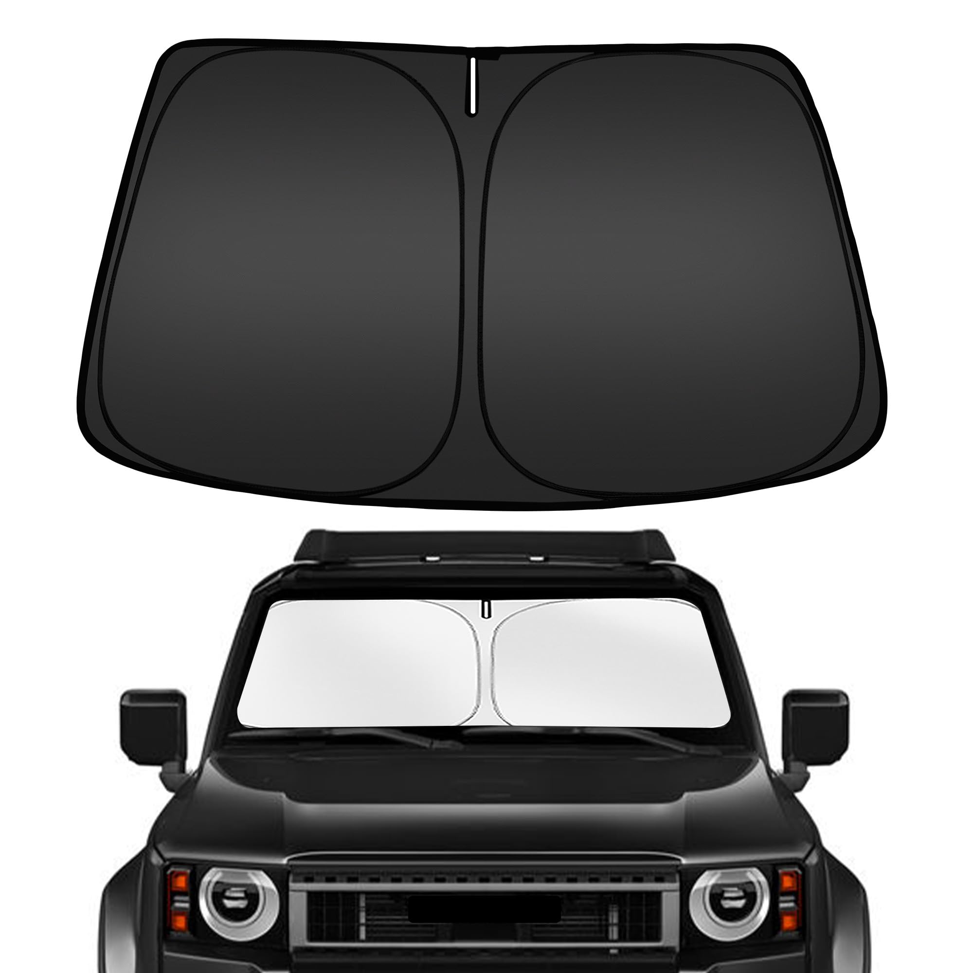 ARISMOTOR front packaging shown on a Land Cruiser windshield, quick recognition benefit