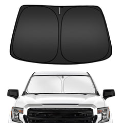 ARISMOTOR front view installed showing full windshield coverage and cooling benefit