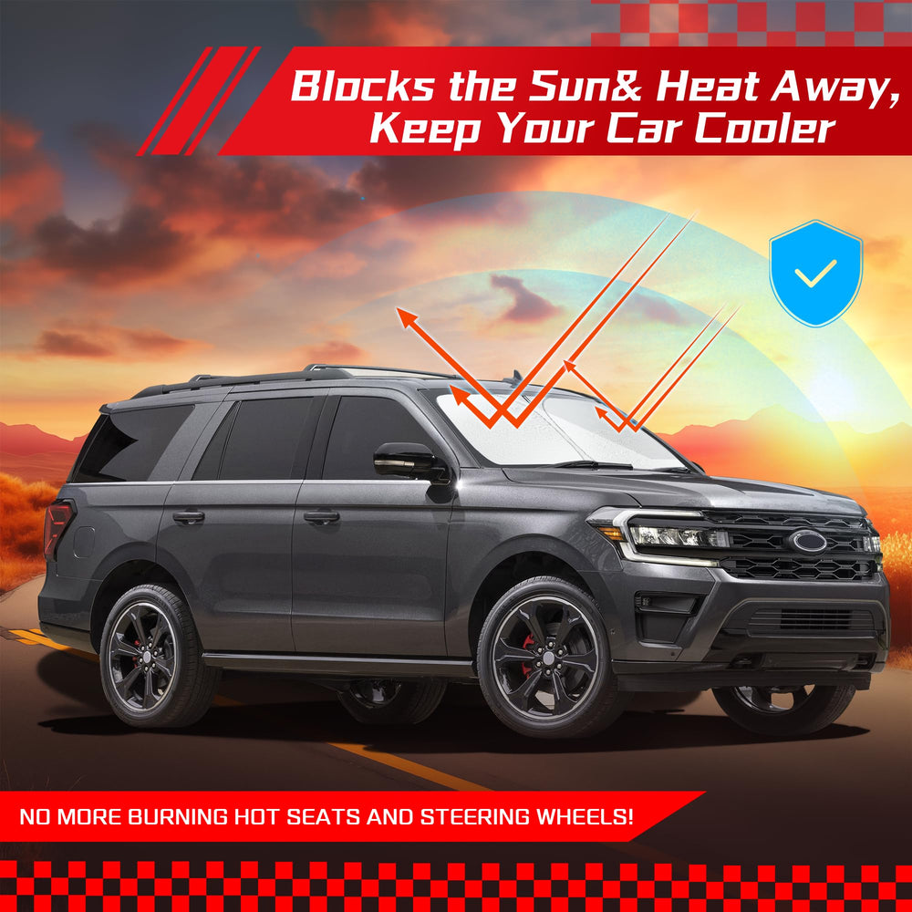 ARISMOTOR lifestyle view of Expedition parked in sun reducing cabin heat