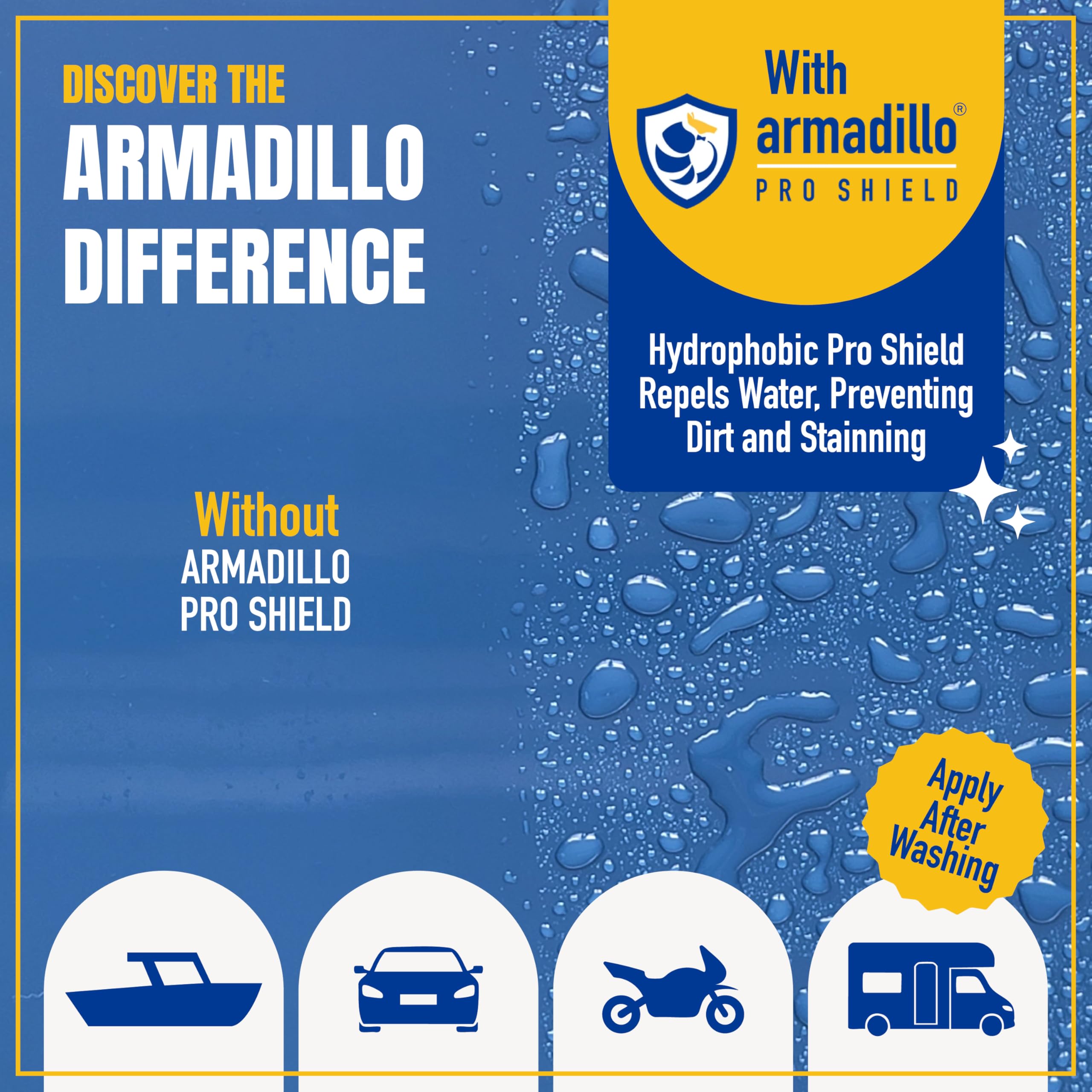 armadillo PRO SHIELD next to a soda can illustrating 32 oz size