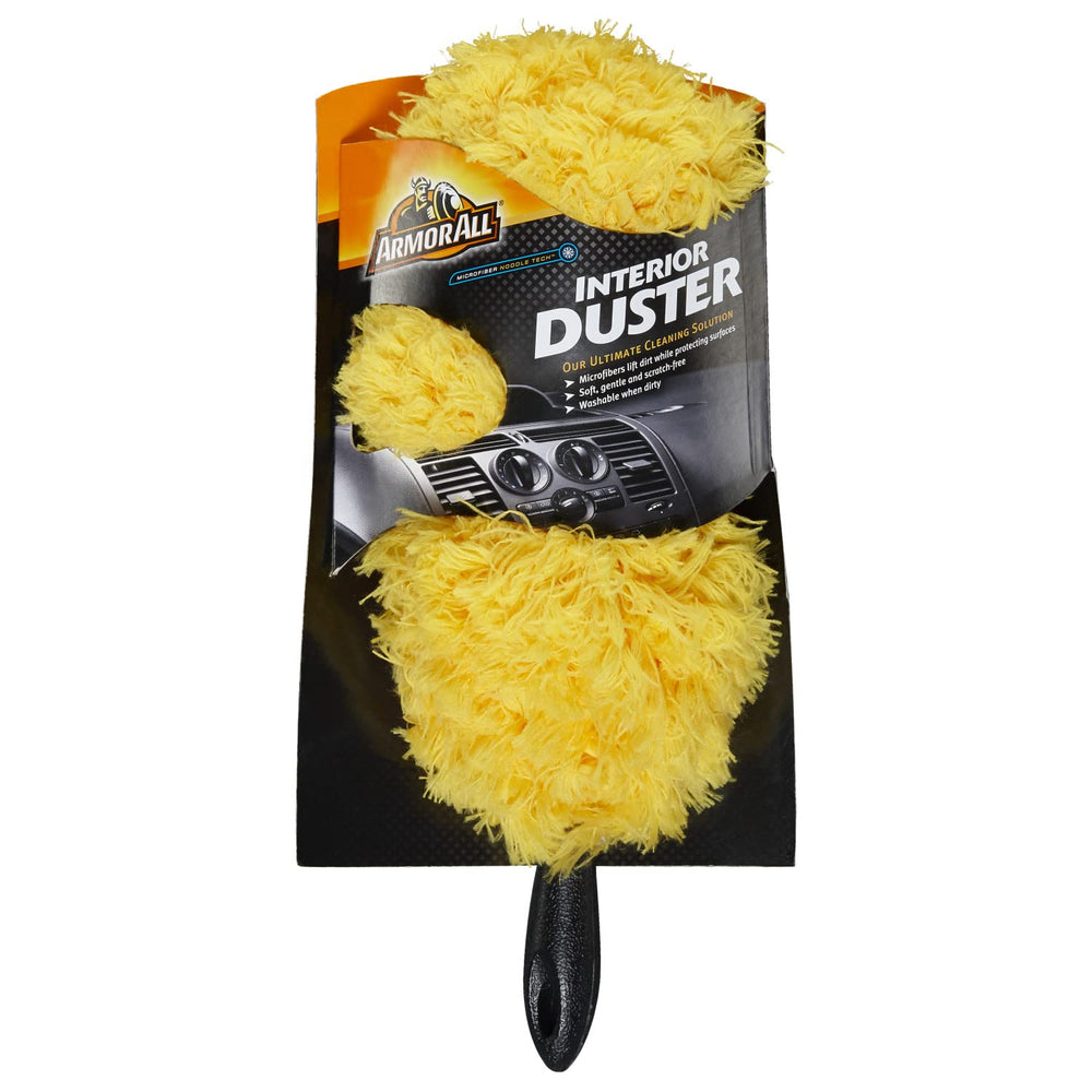 Armor All front view of duster showing handle and microfiber head with gentle protection