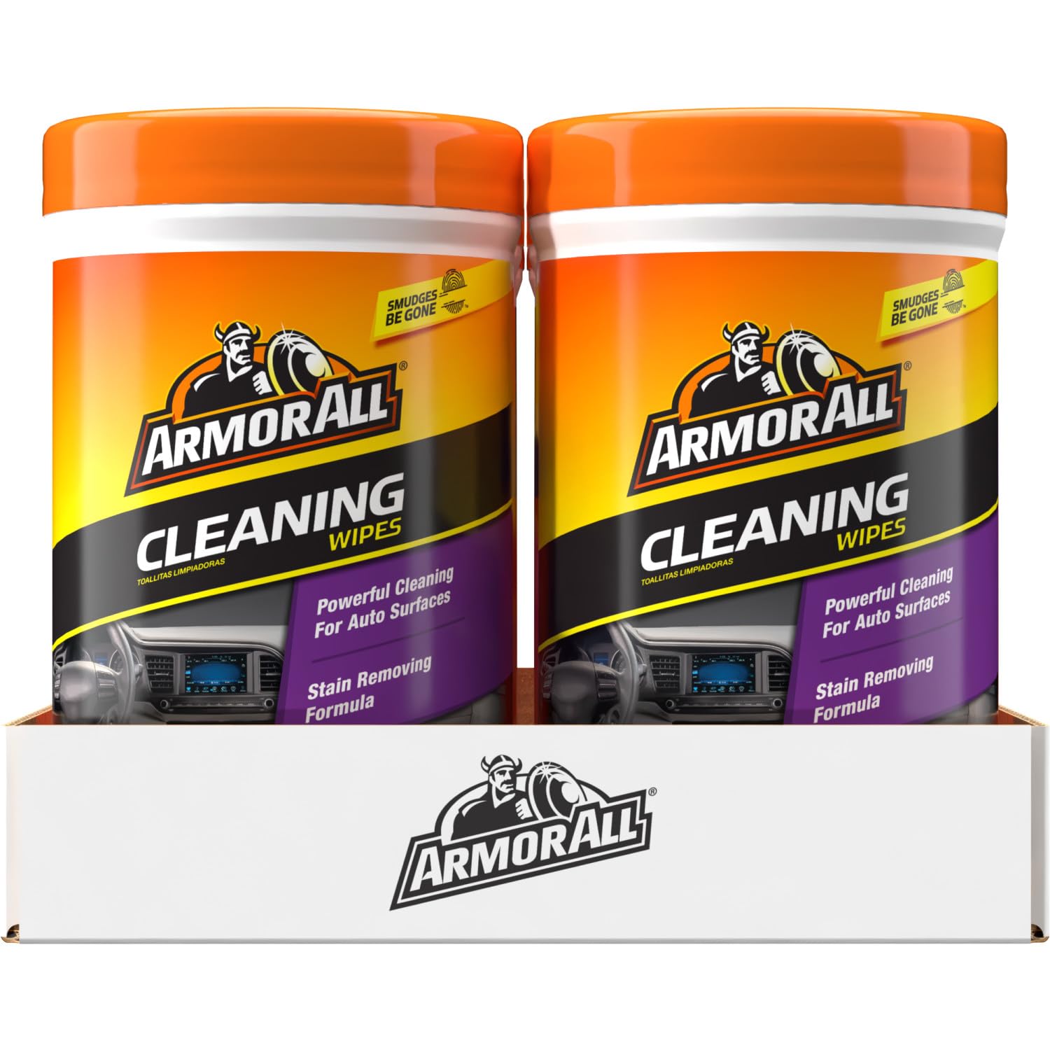 Armor All wipes used in a clean car interior for quick, on-the-go maintenance