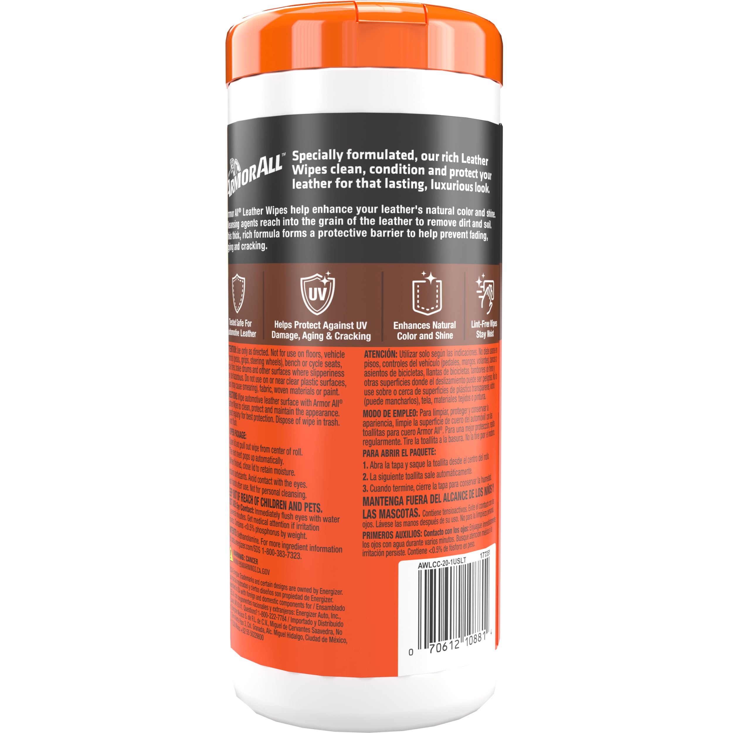 Armor All wipes in a car interior lifestyle scene for quick care