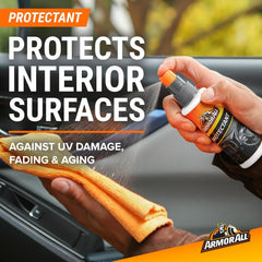 Armor All multi purpose spray nozzle and texture highlighting quick-clean benefit