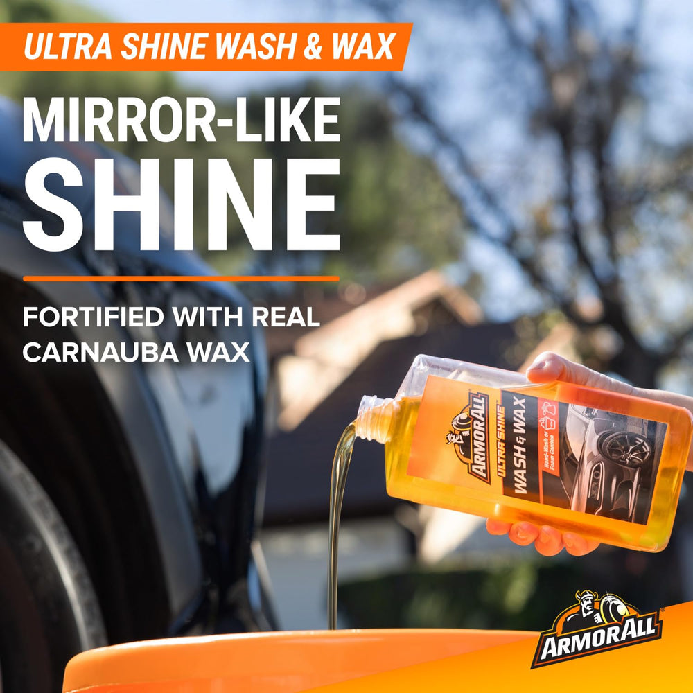 Armor All Multipurpose Cleaner with Protectant bottles protecting dash and trim