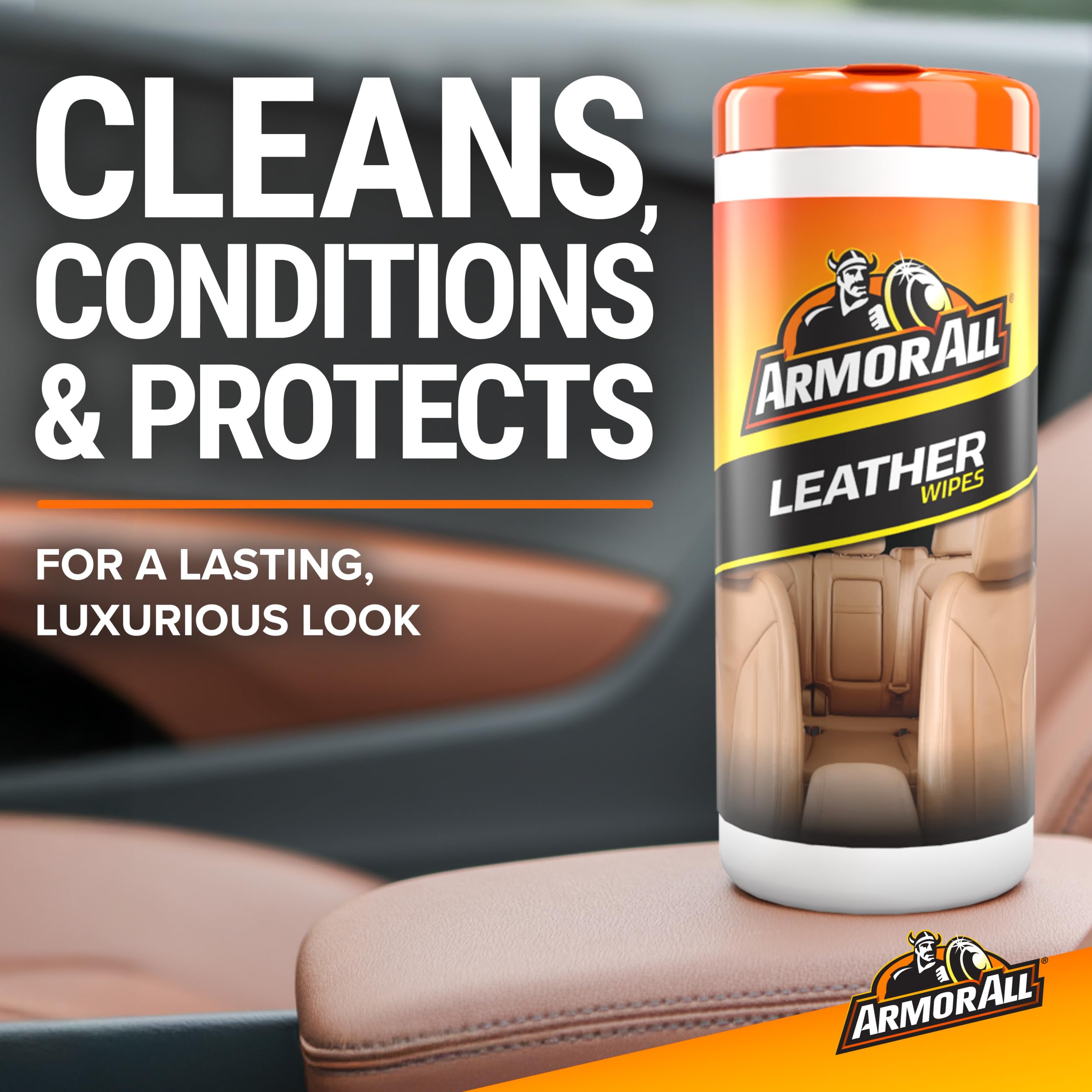 Armor All closeup of wipe texture demonstrating effective cleaning