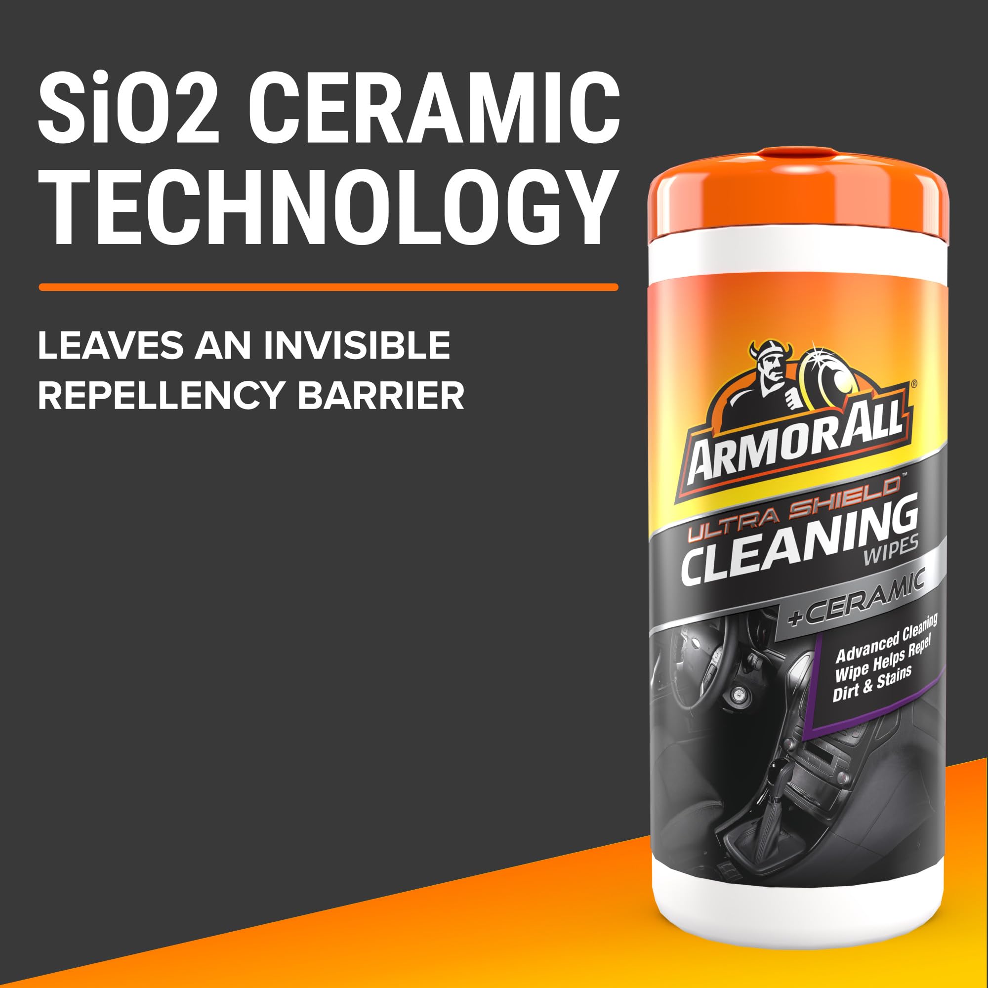 Armor All wipe used on rubber mat repelling stains and easing cleanup