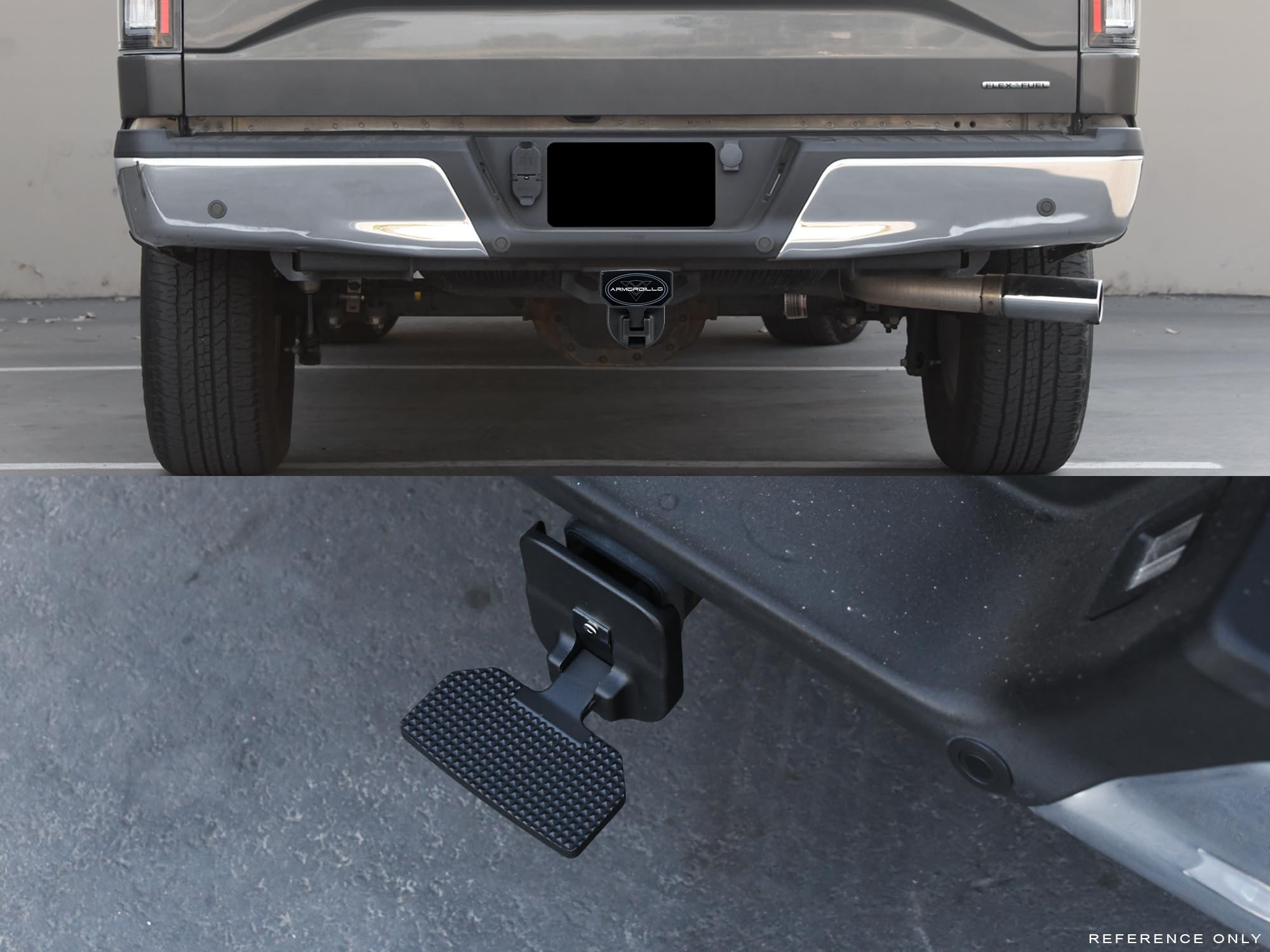 Armordillo step in low light showing visible tread and secure footing