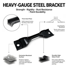 ARONOVA side view of j-bolt length displaying secure fitment benefit