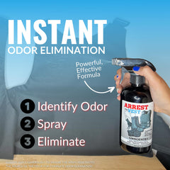Arrest My Vest applied to K9 harness showing safe odor control
