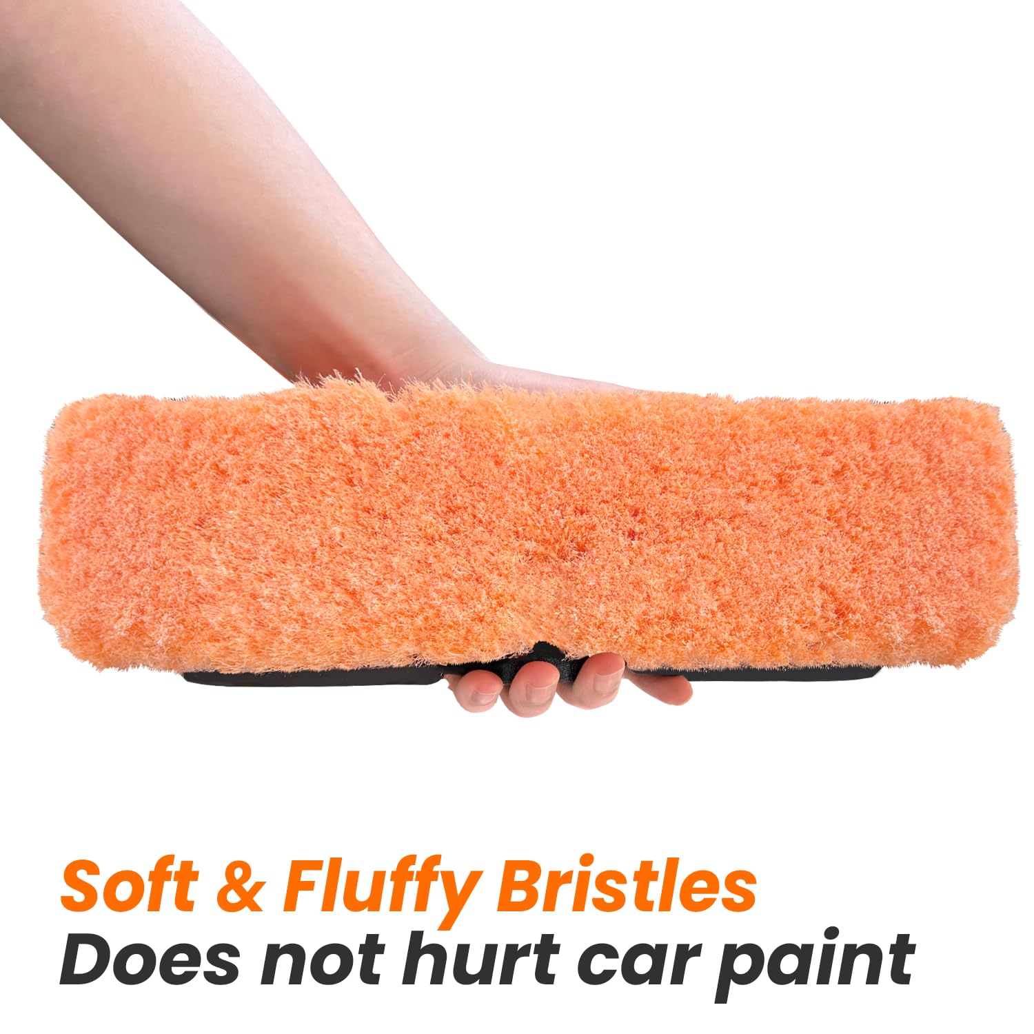 ARTIPOLY brush mounted on telescoping pole reaching high vehicle areas