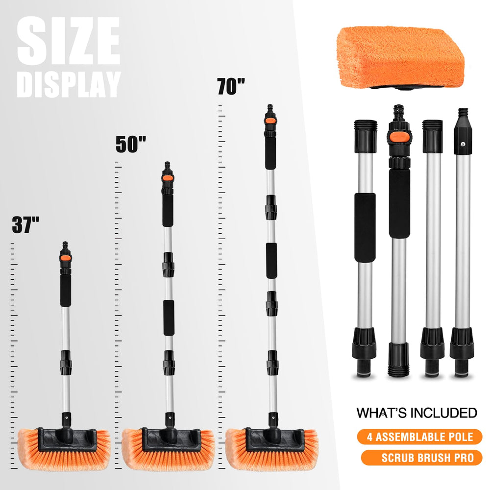 ARTIPOLY pole next to hands showing scale for reach and ergonomic handling