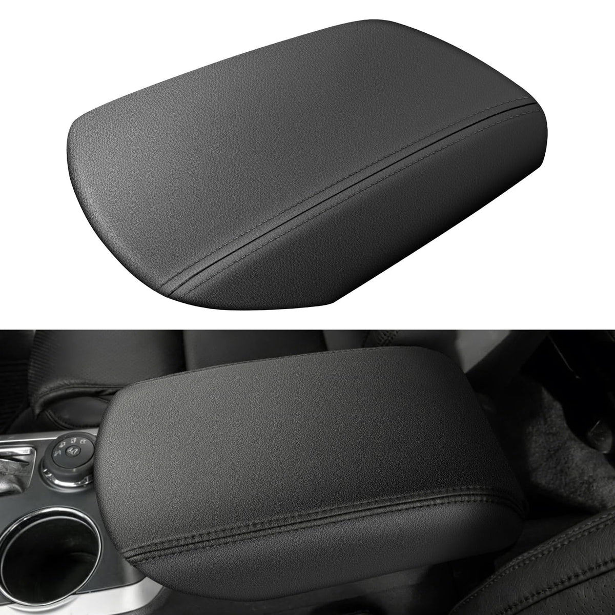 Asgohme front view of armrest cover showing clean fit and protection