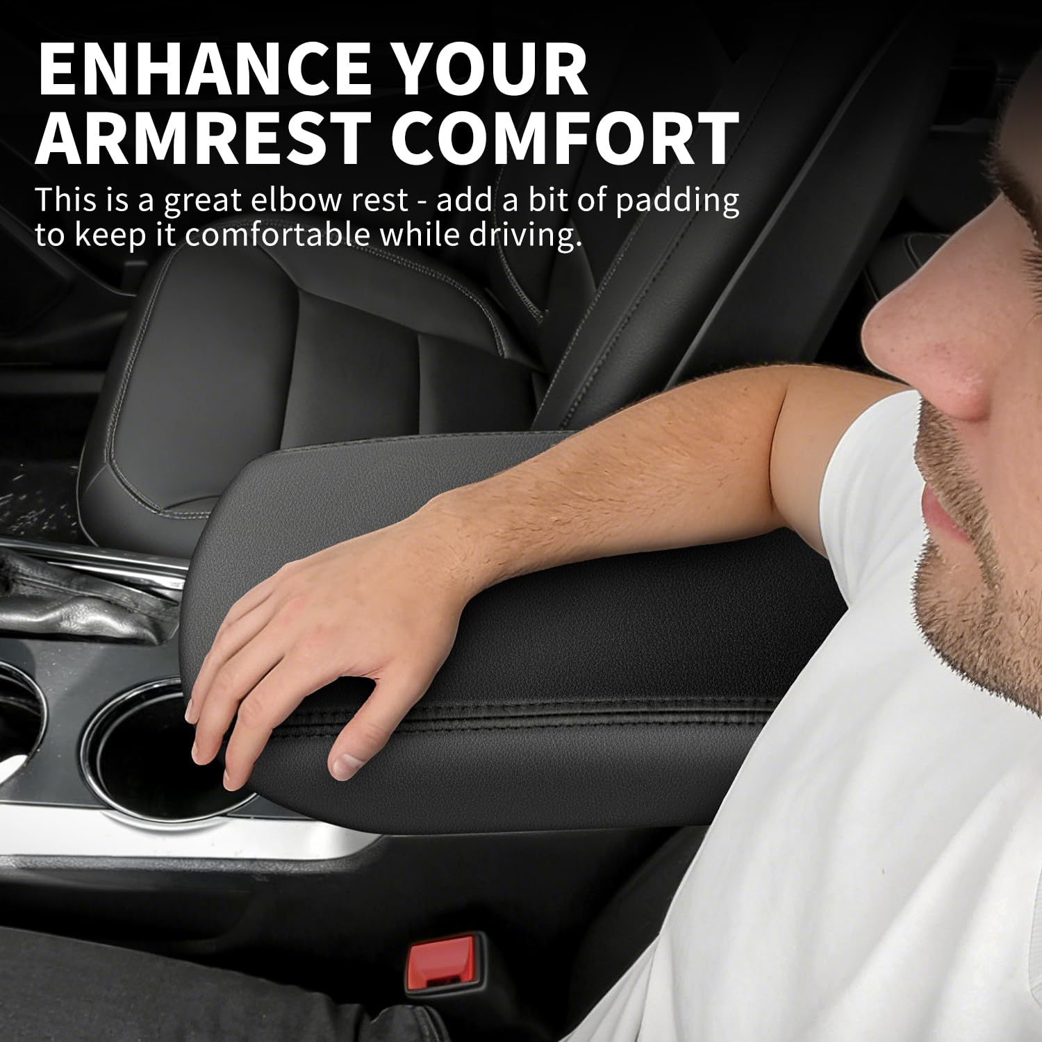Asgohme lifestyle drive scene showing comfortable elbow support while driving