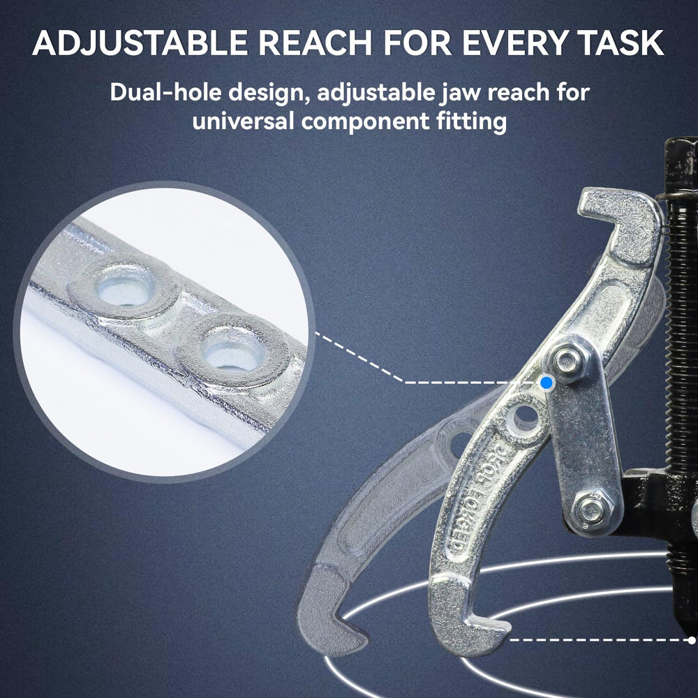 Asnfanl puller in internal grip mode extracting a bearing with control