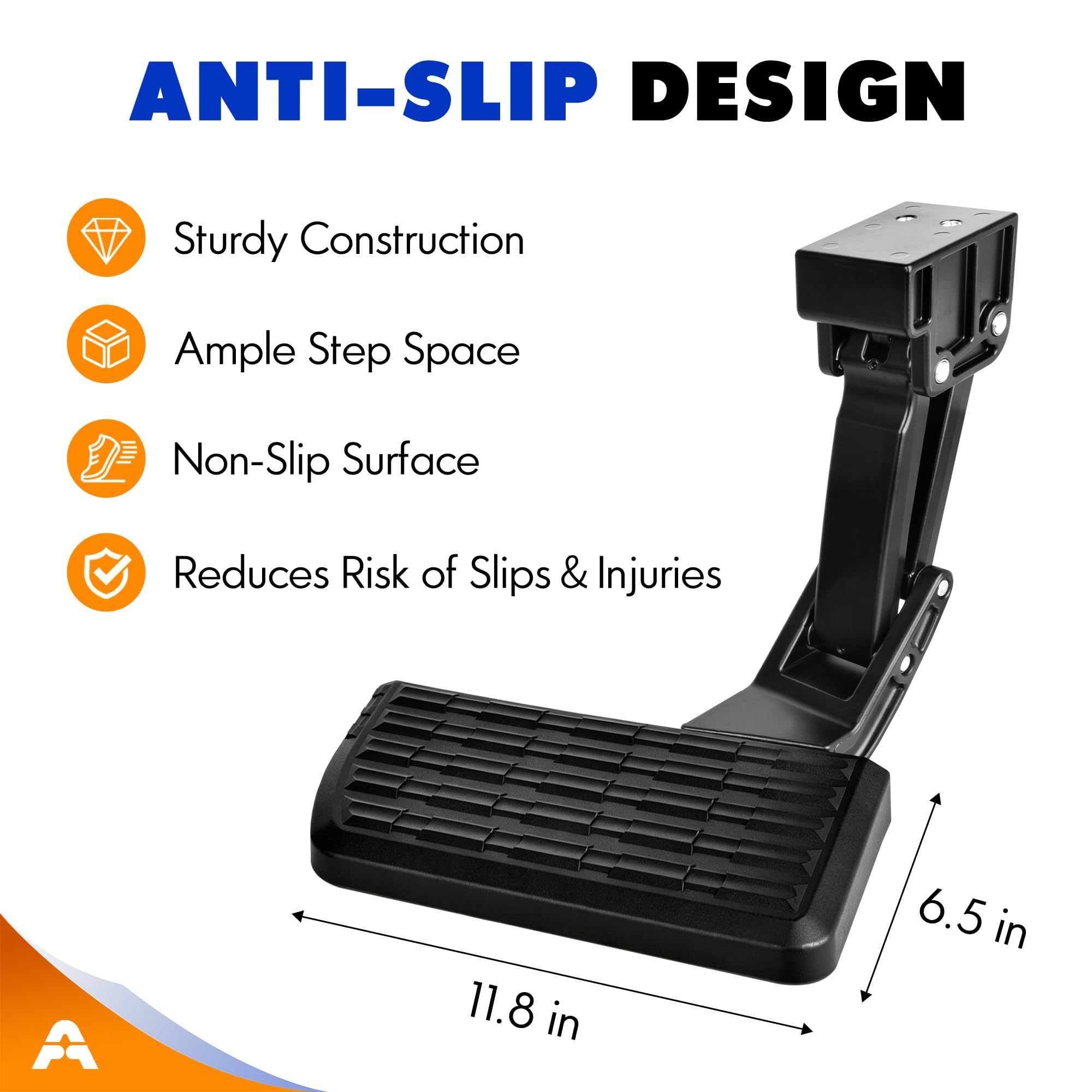 ASOPARTS reinforced feet close-up showing non-slip surface stability