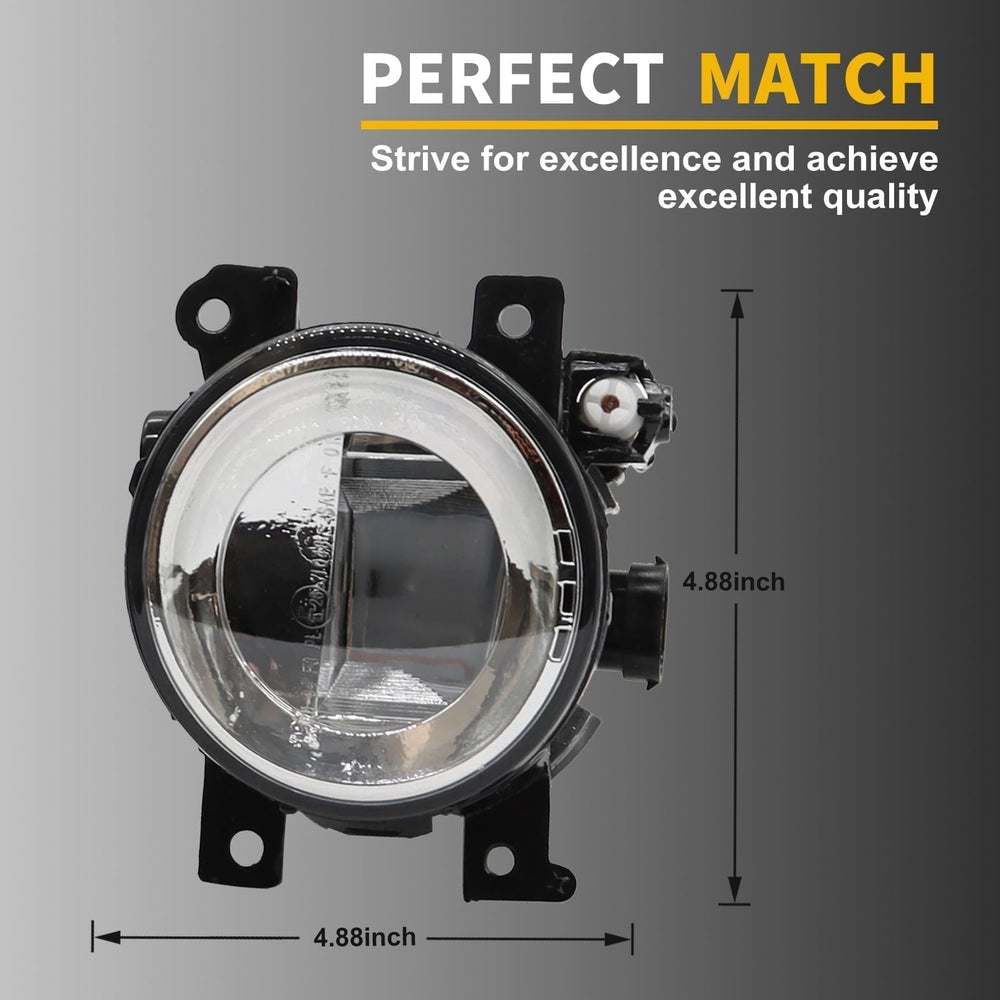 Aspaton fog lamp right-side closeup lens, clear optics for improved visibility