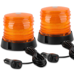 ASPL amber beacon front view showing bright 60-LED array and visibility