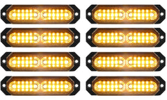 ASPL front view of eight ultra-slim strobes showing compact design and high visibility