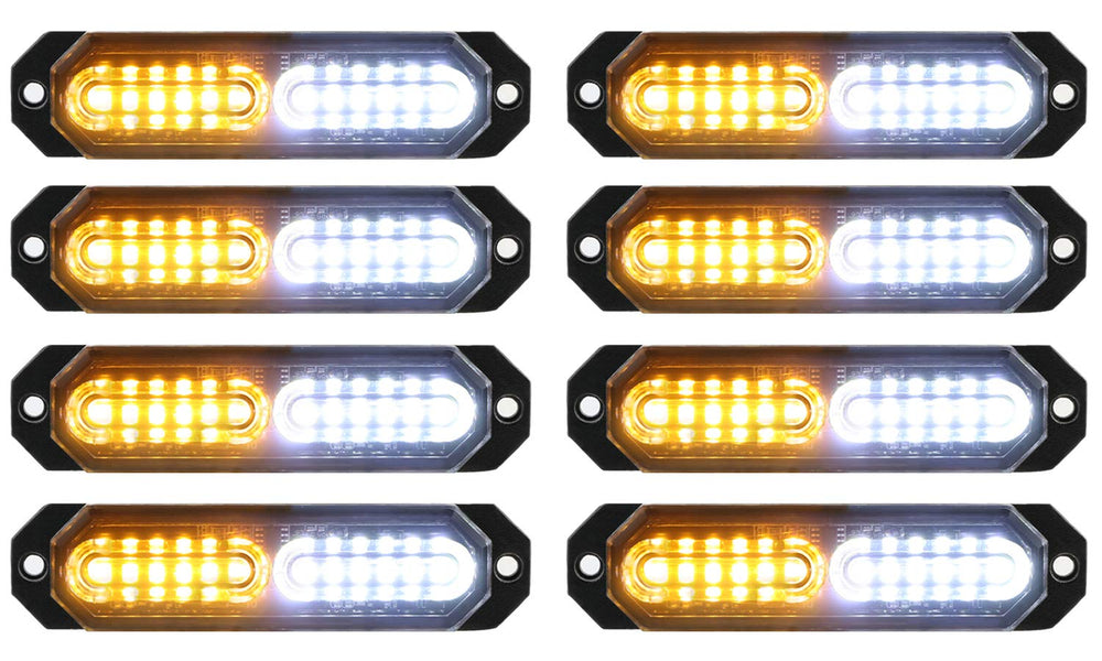 ASPL front view of the 8-piece kit showing compact lights and included hardware for quick setup
