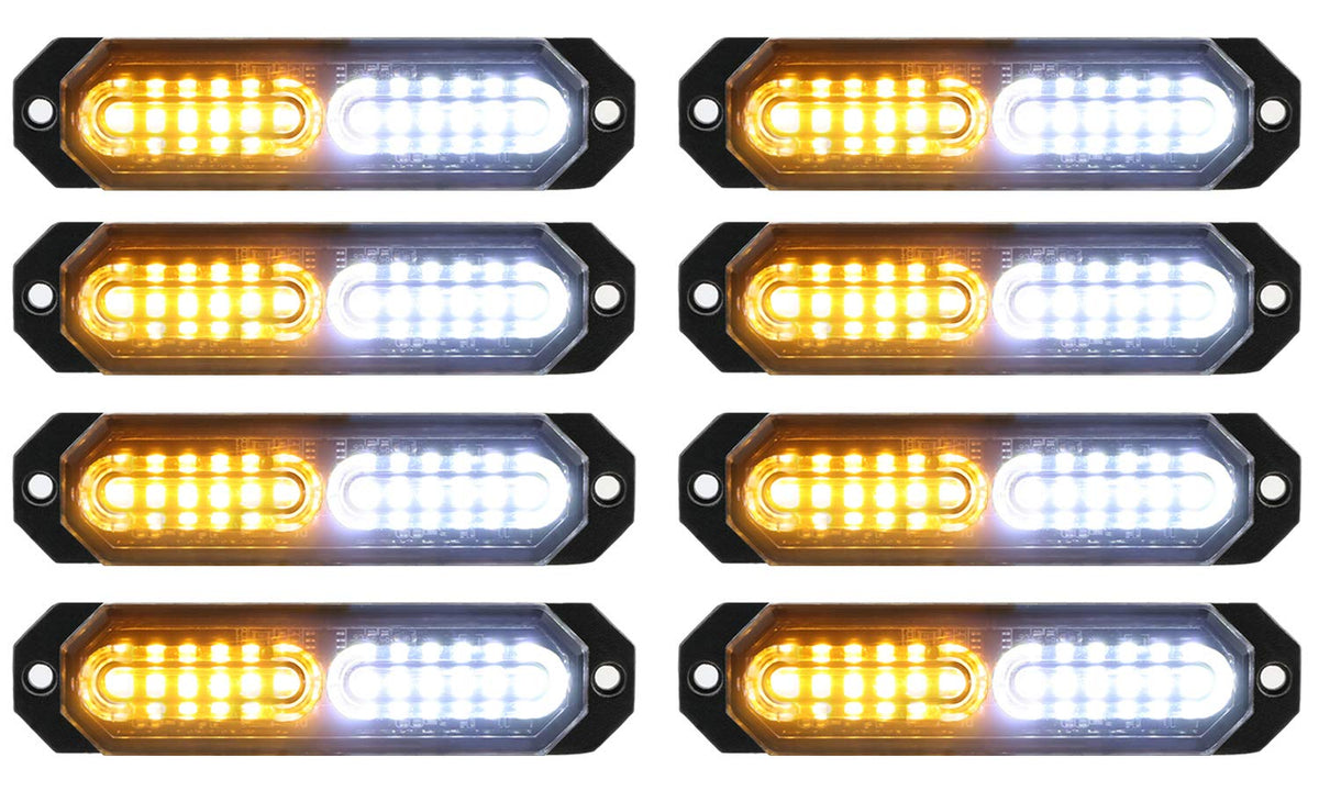 ASPL front view of the 8-piece kit showing compact lights and included hardware for quick setup