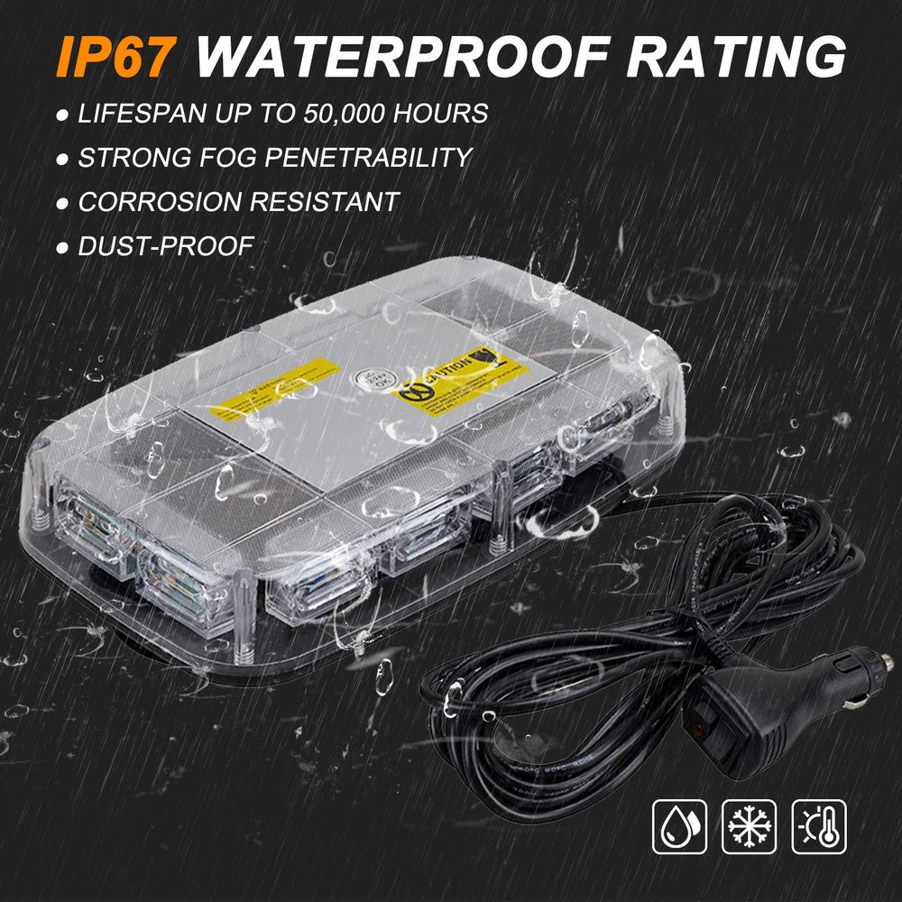 ASPL strobe beside ruler showing compact size and easy storage