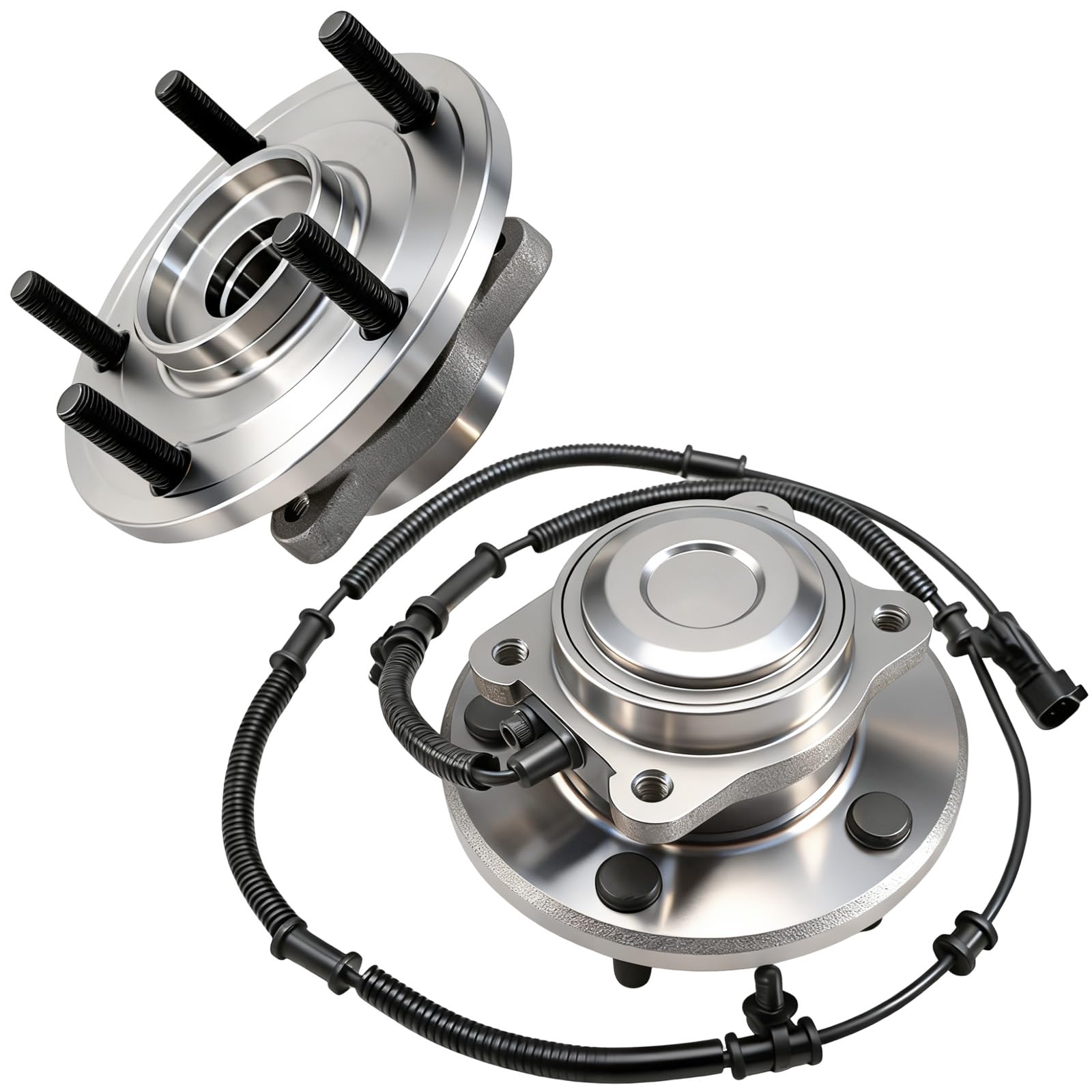 Aspligo front assembly view showing full hub and bearing, reliable OE fit