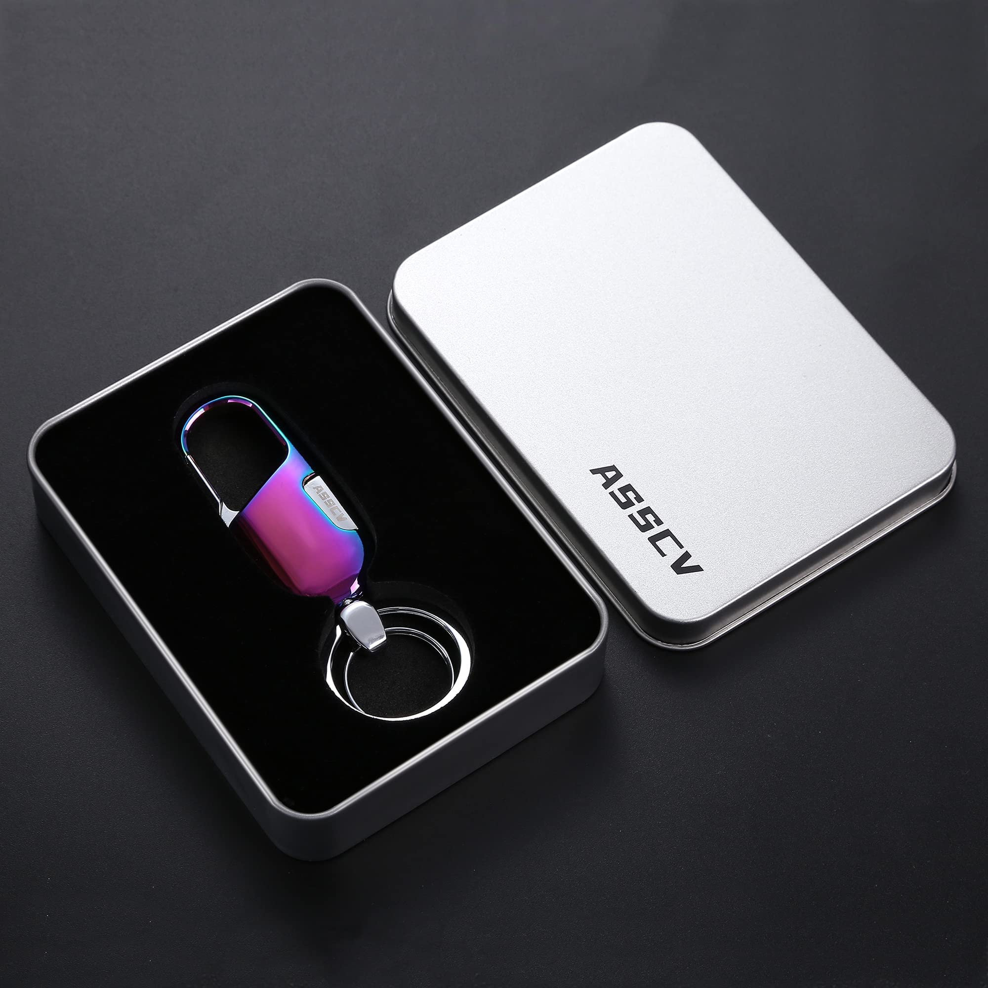 ASSCV keychain with extra ring illustrating added versatility