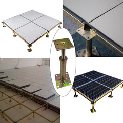 ASTAMOTOR close detail of 5x5 base plate with anchor hole providing stable footing and secure placement