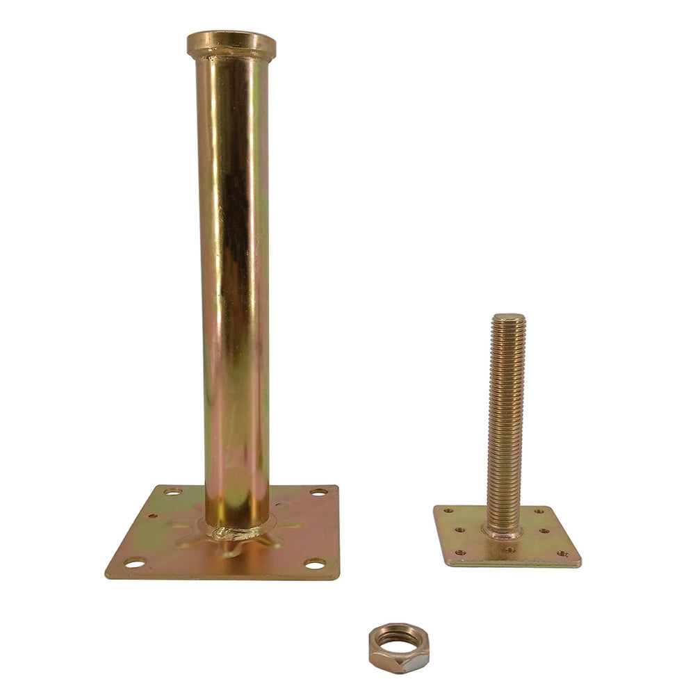 ASTAMOTOR supporting a deck beam outdoors in a lifestyle scene showing practical use and corrosion resistance