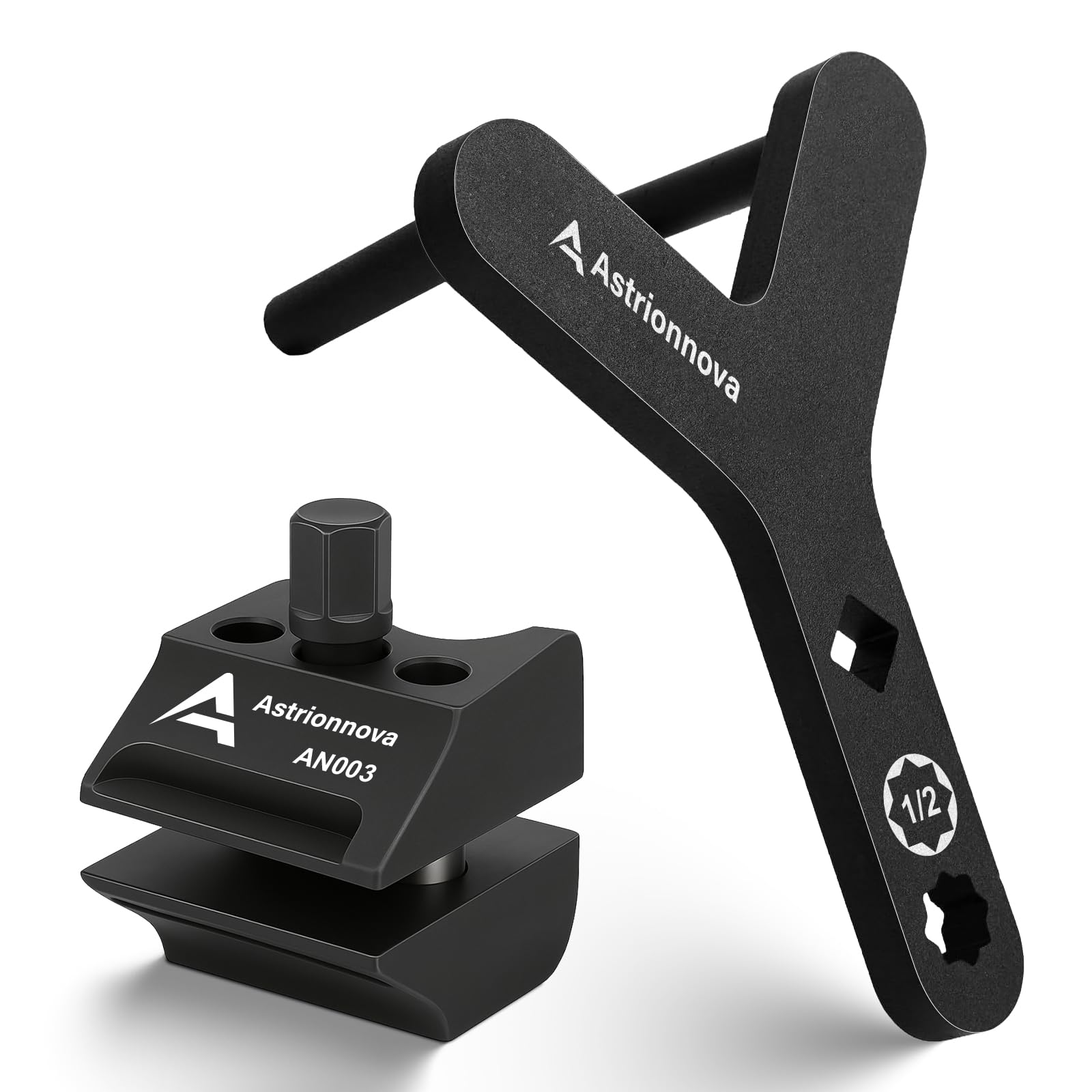 Astrionnova strut spreader front view showing universal fit and safer separation