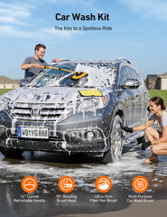 AstroAI close-up of microfiber Chenille bristles highlighting gentle dust lifting and paint protection