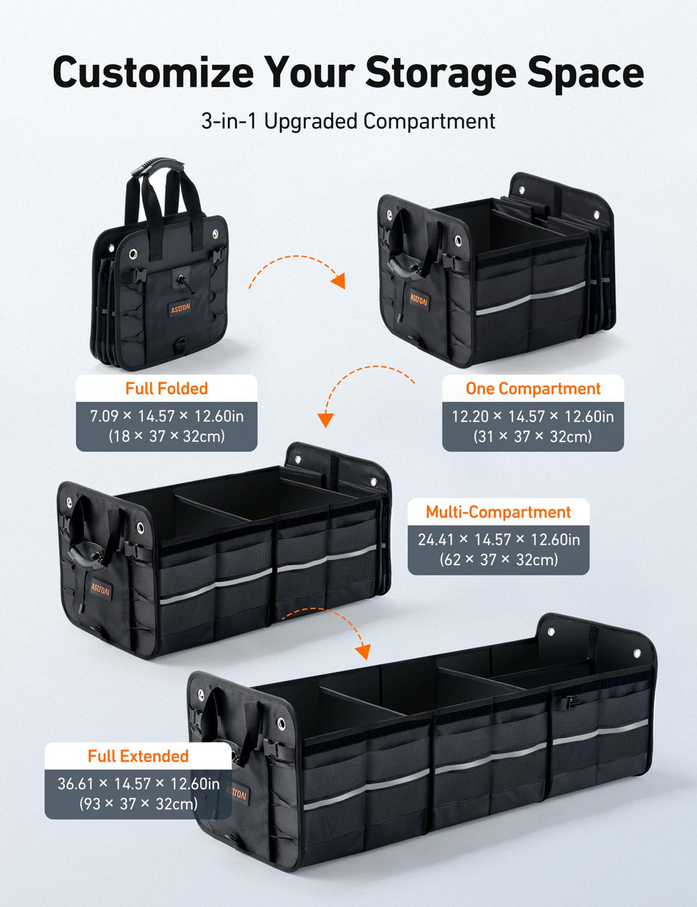 AstroAI folded flat demonstrating compact storage and space-saving benefit