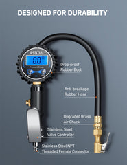 AstroAI hose and built-in bleeder valve demonstrating quick pressure release convenience