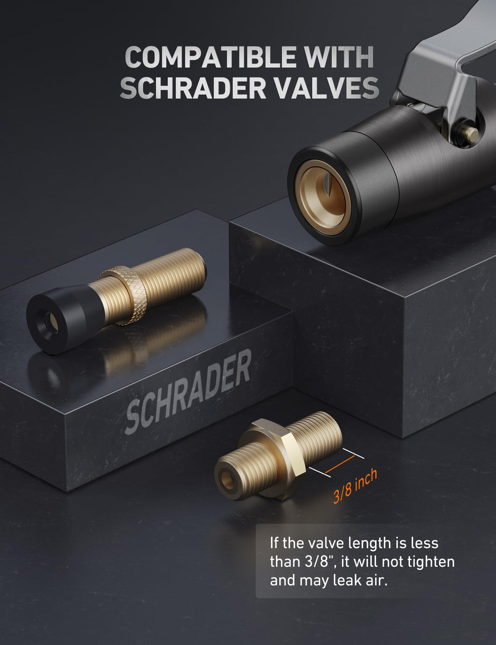 AstroAI in use on car tire valve providing fast, stable inflation
