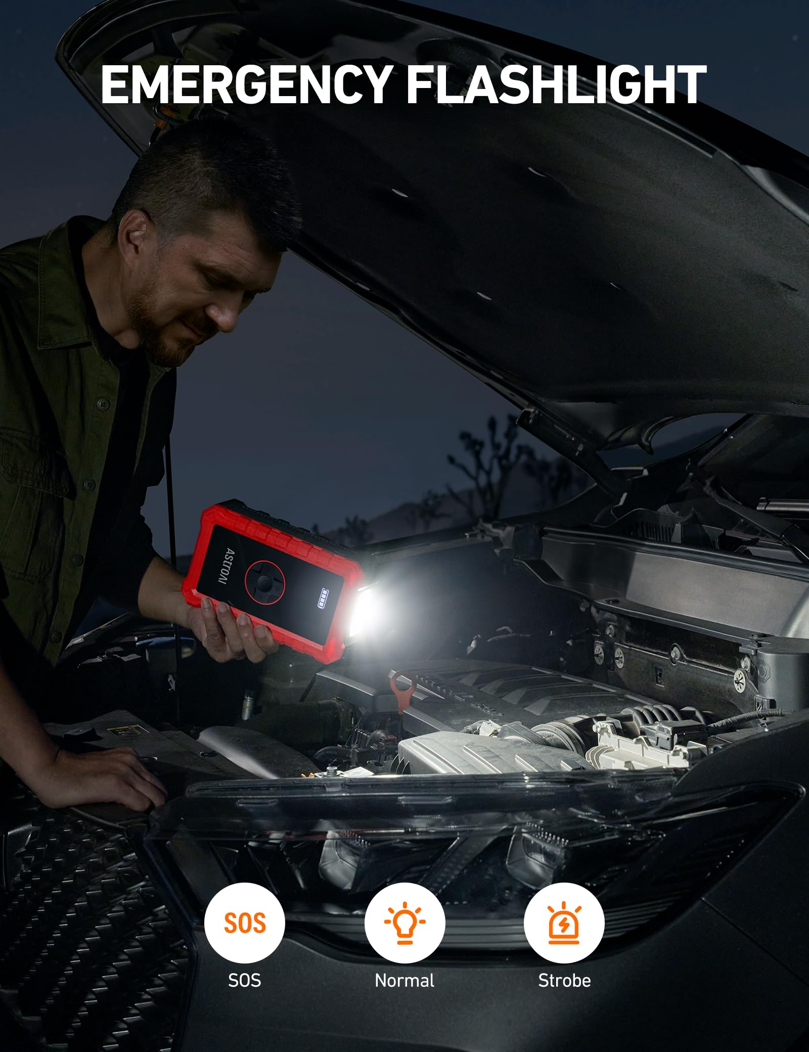 AstroAI S8 Air close-up of ABS housing and honeycomb vents for improved heat dissipation