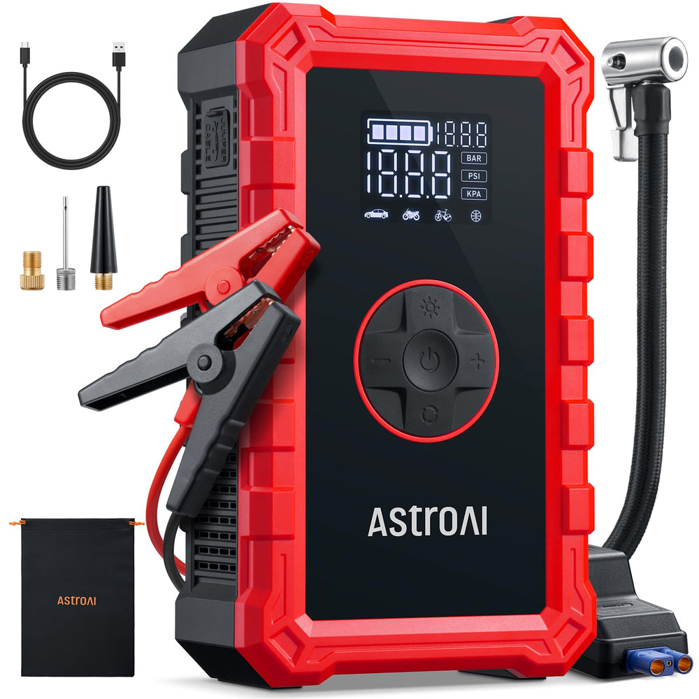 AstroAI S8 Air front view showing controls and compact design for emergency readiness