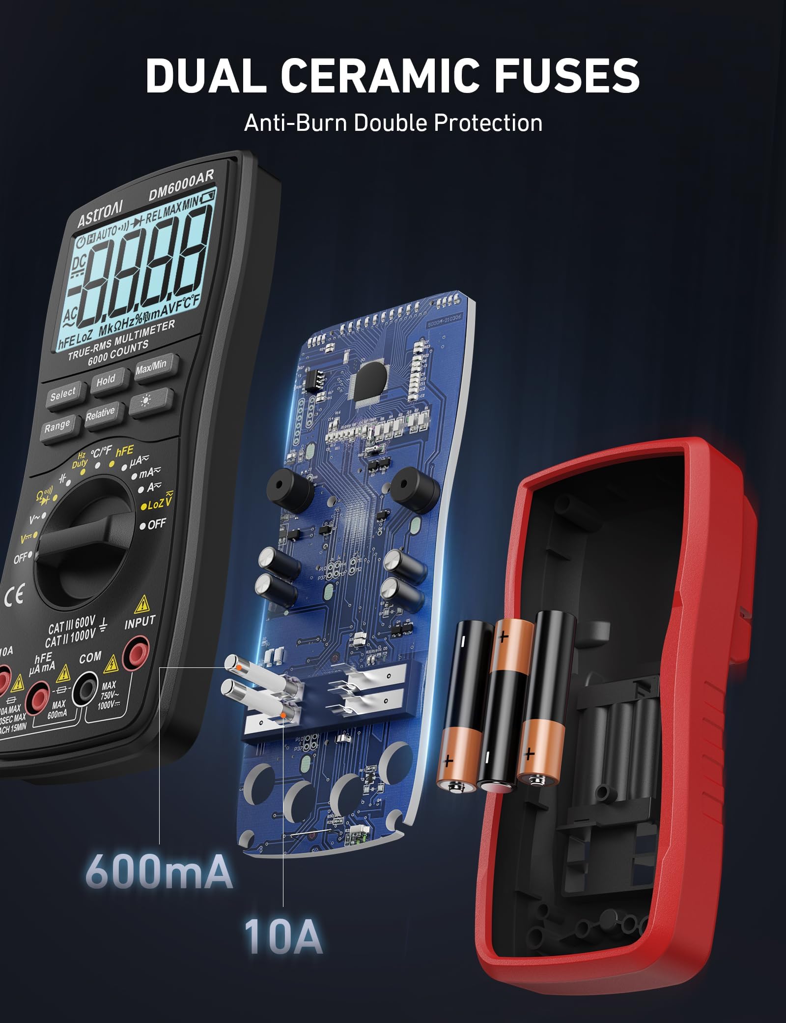 AstroAI temperature probe measuring engine temp for thermal diagnostics