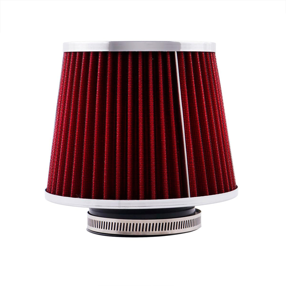 ASYXPCRH front view red cone filter showing sporty look and improved airflow