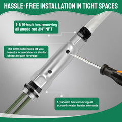 ATEEfaee dual-ended socket tool displaying convenience for element and anode