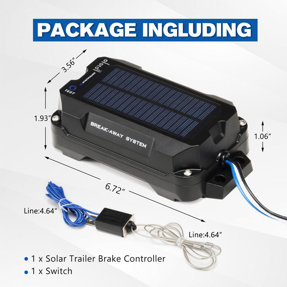 ATEM POWER installed on a trailer in a camping setting for peace-of-mind towing