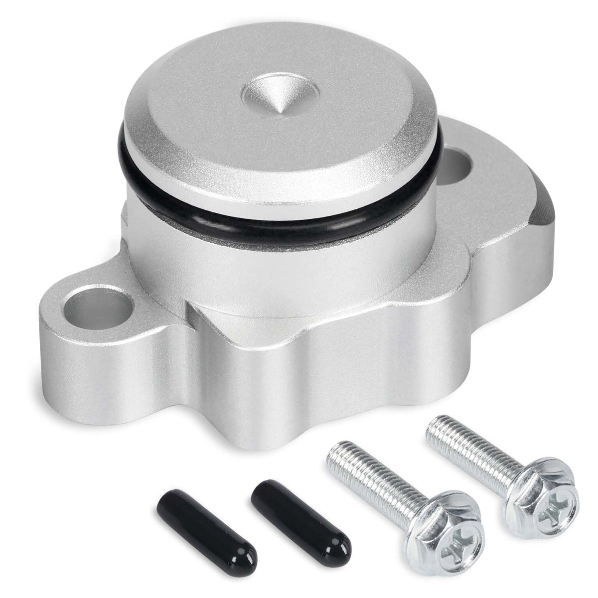 Atesilor block off kit front assembly showing plug and hardware for durable conversion
