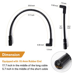 Atesilor spark plug wires installed on Harley Dyna engine for improved starting performance