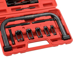 ATPEAM front view of C‑clamp and collets showing durable construction and portability